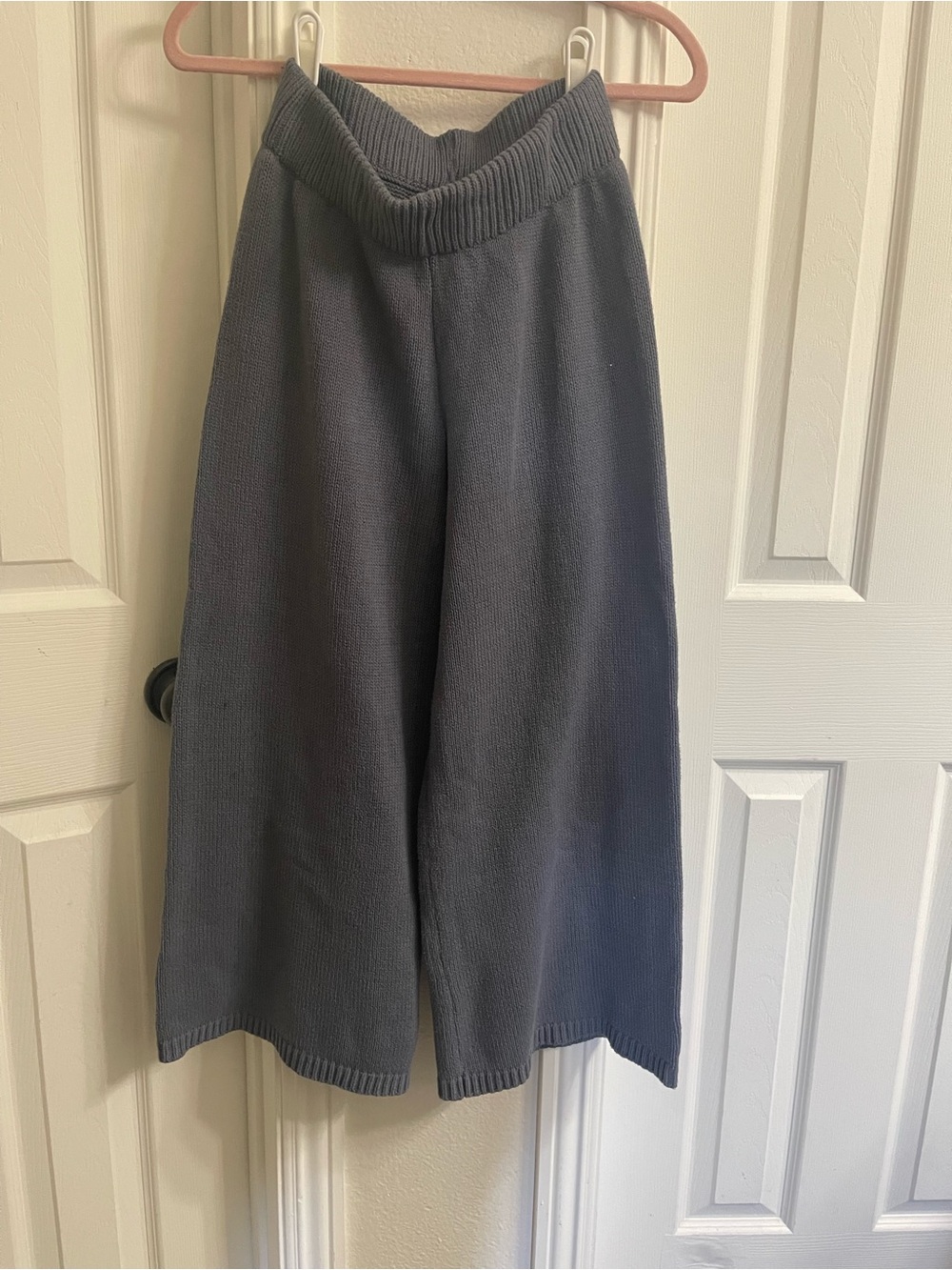 Sincerely Jules Knit Wide-Leg Pants - Charcoal